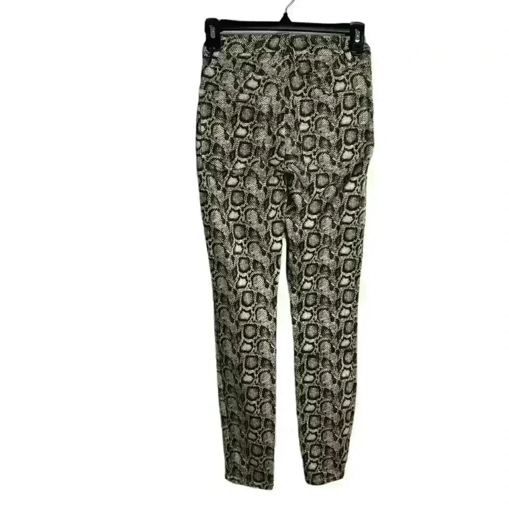 Good American Good Legs Grey Leopard Animal Print Skinny Jeans Size 00/24